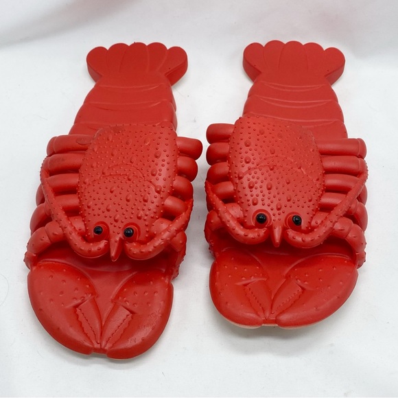 Red Lobster Crawfish Slip On Shoes Flip Flops Slippers Men’s 10/11 - Picture 3 of 9